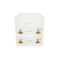 Mini-meuble de rangement polyvalent à trois niveaux en plastique moulé par injection avec tiroirs pour la maison, le bureau, le dortoir, la cuisine et la salle de bain