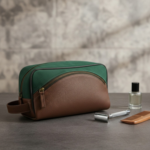 Genuine Leather Duffle <b>Bag</b> Men's Toiletry <b>Storage</b> <b>Bag</b> Custom Made - Product Image 3