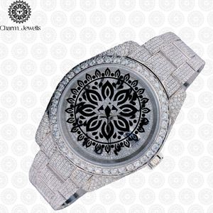 Charm_Jewells Women's Luxury Stainless Steel <b>Watch</b> 40mm Round Analog Quartz Sapphire Crystal Dial Folding Clasp Luminous - Product Image 1