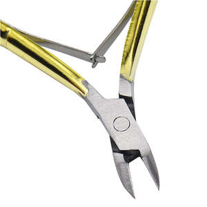 Coupe-ongles professionnel pour pédicure, élimination des peaux mortes, en acier inoxydable, coupe-ongles courbé et tranchant, pince à cuticules dorée, à mâchoires larges pour les doigts - Product Image 4