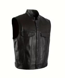 Veste de moto en cuir sur mesure de haute qualité pour hommes, coupe classique et durable - Product Image 1