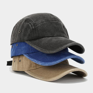Premium Style Custom Washed Caps For Men Outdoor Waterproof Oem Fabric Acid Washed Caps Adjustable Four Season Casual Wear Caps - Product Image 3