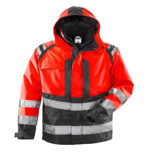 Mens Durable Reflective <b>Jacket</b> High Visibility Workwear Safety Protective Industrial Outdoor Construction Safety <b>Jacket</b> For Man - Product Image 1