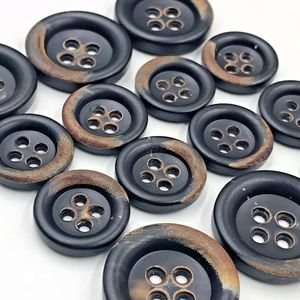 Wholesale High Quality 4-hole Resin Buttons 12.5mm Real Buffalo Horn Button for <b>Coats</b> Jeans Workwear Outdoor Apparel - Product Image 3