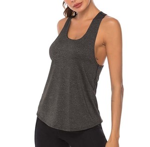 Débardeurs tricotés respirants pour femmes, couleur unie, col rond, sportifs, sans manches, pour l'entraînement, longueur normale, en Spandex et Polyester - Product Image 6