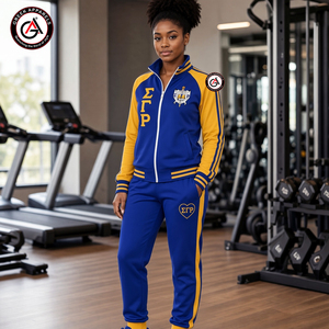 ชุดวอร์มผ้าฟลีซปักลาย Sigma Gamma Rho Sorors สำหรับผู้หญิง ผลิตจากผ้าฝ้าย 100% เป็นมิตรต่อสิ่งแวดล้อม |   ชมรมนักเรียนหญิงเอสจีอาร์ ปักลายแบบสั่งทำพิเศษสำหรับสุภาพสตรี - Product Image 4