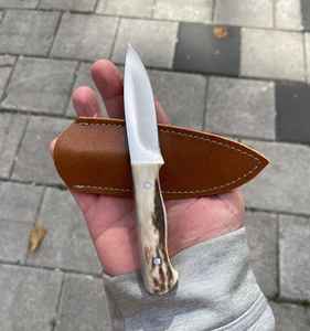 Cuchillo de Caza Profesional de Acero con Alto Contenido de Carbono, Mango de Cuerno de Ciervo, Producto Personalizable OEM de Alta Calidad, Palace LLC OEM - Product Image 4