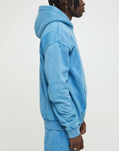 Sudaderas Cómodas para Hombre con Efecto Ácido, Otoño Invierno, Premium, 100% Algodón, Bordadas, Lisas, Teñidas, Oversize, de Forro Polar - Product Image 2