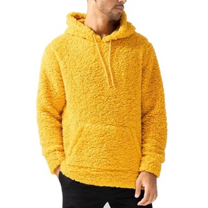 Sweat à capuche Sherpa pour homme en polaire épaisse et duveteuse, tendance, avec logo personnalisé, vêtement d'hiver de haute qualité, respirant - Product Image 1