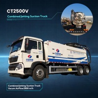 Camion d'aspiration des eaux usées XiangLong CT2500V15000L avec réservoir d'eau Siemens 1400M3H Pratissoli 200Bar pour le nettoyage des égouts