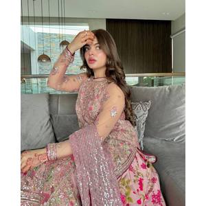 Lehenga Choli XL para Fiesta, Vestido de Poliéster con Bordado de Hilo y Lentejuelas, Incluye Dupatta - Product Image 2