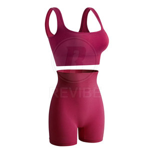 Conjuntos Deportivos Casuales Premium para Yoga - Diseño Moderno de 2 Piezas con Frente Sólido y Transpirable en Spandex/Poliéster para Comodidad Diaria - Product Image 3