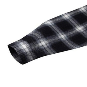 Ropa Urbana Personalizada, Nuevo Diseño, Talla Estadounidense, Camisas de Franela de Manga Larga, Camisas a Cuadros Blancas y Negras, Ropa de Otoño, Camisa de Franela - Product Image 3