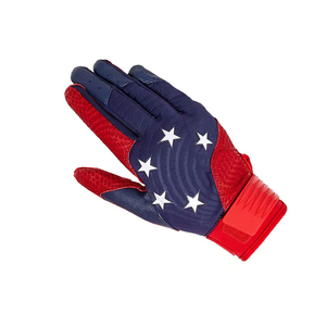 New Design Customizable Professional Lightweight Genuine Leather Baseball Batting Gloves with Digital Palm <b>Hook</b> & Loop Closure - Product Image 3