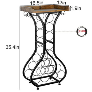 Porte-bouteilles rectangulaire en métal - Product Image 5