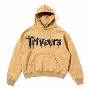 Sudadera con Capucha Oversize Casual de Triveers Wholesale con Logo Metálico Personalizado para Hombre 2026 - Product Image 5