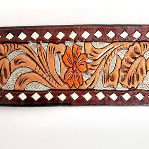 หนังวัวแบบกําหนดเองตะวันตกคุณภาพสูงโลโก้นูนเข็มขัดคาวบอยวินเทจขายร้อนเข็มขัดหนังแท้สําหรับ unisex - Product Image 6