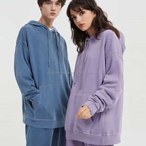 Wholesale Custom logo Heavy Weight <b>Long</b> Sleeves <b>Hoodies</b> Washed <b>Oversized</b> Men's <b>Hoodies</b> & Sweatshirts - Product Image 6