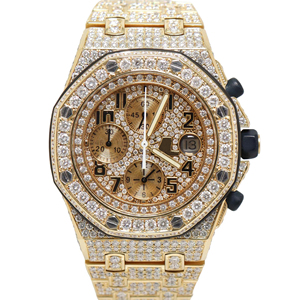 Montre à quartz pour homme en acier inoxydable, style hip-hop, avec cadran en verre et bracelet 20 mm, effet diamant, entièrement sertie de moissanite - Product Image 1