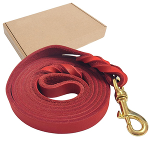 100% Genuine Leather Material Made Lowest Price Leather <b>Leash</b> For German Shepherd <b>Dog</b> Reasonable Price Leather <b>Dog</b> <b>Leash</b> - Product Image 2