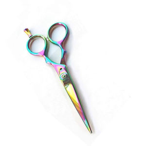 High Quality Durable Stainless Steel Professional Salon Scissors Straight Razor Sharp Barbers Hair Cutting <b>Shears</b> Safety Rubber - Product Image 2
