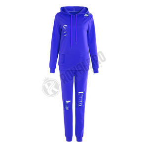 Costume de survêtement de couleur unie pour femmes costume à capuche sweat à capuche et pantalon costume de Sport survêtement ensembles assortis survêtements - Product Image 6