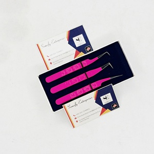 Nouveautés Somofy Enterprises Pince à épiler professionnelle pour cils, en acier inoxydable, antistatique, durable, précision 10 mm - Product Image 1