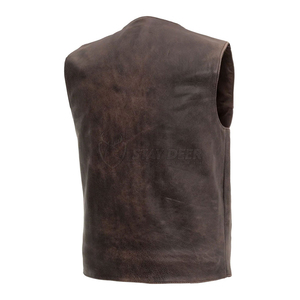 Custom Motorcycle & Auto <b>Racing</b> Wear Genuine Cowhide Leather Safety Vest OEM/ODM Manufacturer Safety Riding Vest - Product Image 2