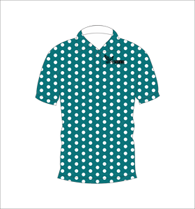 Polo Personalizado para Hombre, Sublimado, Color Verde Azulado y Blanco, Estampado Geométrico, Polo de Golf, Absorbente de Humedad, Manga Corta, Proveedor OEM - Product Image 3