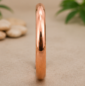 Pure Copper Plain High Polish Open Cuff Therapy Bracelet Handmade Pure Copper Luxury Fashion Jewelry - Product Image 2