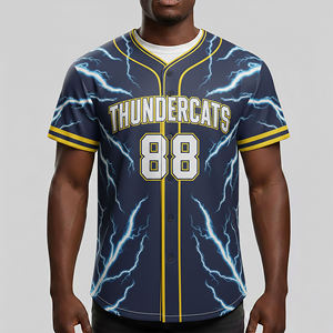 Maillot de baseball Thundercats pour homme, manches courtes, imprimé par sublimation, respirant, coupe classique, toutes saisons, nom de l'équipe 88, logo avant - Product Image 4