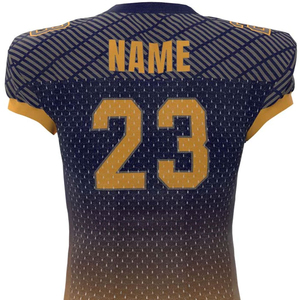 Ensemble de maillots de football américain personnalisés unisexe sans manches col en V imprimé numériquement sur le devant respirant anti-humidité en maille 100% - Product Image 5