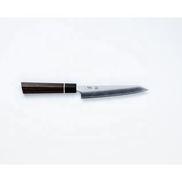 日本製ダマスカス鋼ユーティリティナイフ150 mm角型木製ハンドル9302