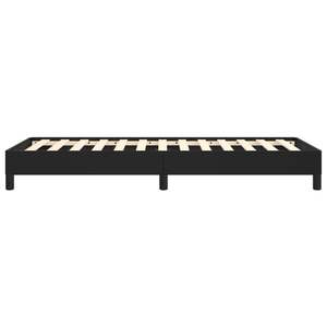 Cadre de lit double XL rembourré en similicuir noir, bois d'ingénierie avec base en contreplaqué, lits modernes rembourrés - Product Image 6