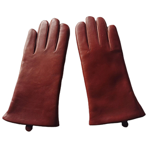Leather <b>Touch</b> <b>Screen</b> <b>Gloves</b> Wrist Length Thermal Dress Plain Black Unlined Winter Daily Use - Product Image 4
