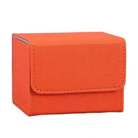 Boîte de rangement compacte et portable en cuir PU pour jetons de poker, petite, à porte unique, pour jetons de poker en argile, personnalisable