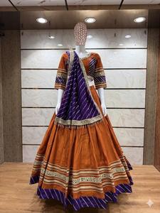 Traditional Indian Pakistani <b>Women</b> <b>Lehenga</b> Choli Green Embroidered Floor-Length Loose Fit Wedding Wear - Product Image 4