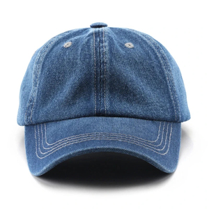 Fashionable Multi Color Distressed Denim Retro Style Durable Customizable Daily Casual Streetwear <b>Baseball</b> <b>Cap</b> - Product Image 5