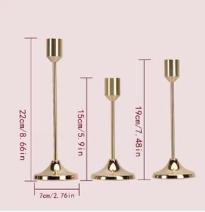 Ensemble de porte-bougies classiques dorés et blancs, support métallique élégant, décoration polyvalente pour la maison et les mariages, vente en gros sur le marché d'exportation - Product Image 3