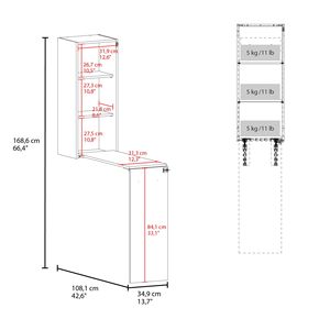 Rupert โต๊ะพับได้3ชั้นทนทานสำหรับเฟอร์นิเจอร์สำนักงานใช้พื้นที่อย่างมีประสิทธิภาพ - Product Image 5
