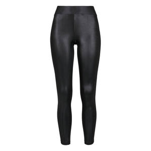 Leggings noirs taille haute en PU enduit, longueur intégrale, coupe classique, respirants, imperméables, coupe-vent, taille élastique, streetwear d'hiver - Product Image 2