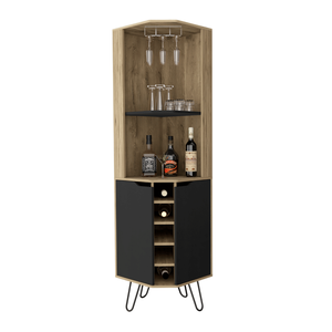 Mobile Bar ad angolo Bursan con sei portabottiglie da incasso per due e quattro ripiani - Product Image 6