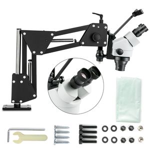 Microscopio con Ingrandimento 45x e 5x con Supporto a Molla Microincassato per Incastonature Precise di Gemme - Product Image 1