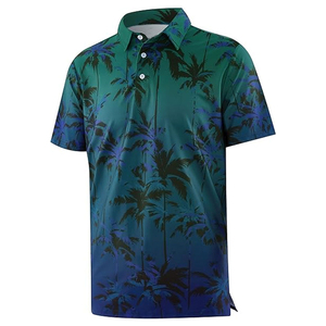 Polo de Golf para Hombre con Estampado de Palmeras, Manga Corta, Secado Rápido, Transpirable, Ropa Casual para Oficina y Ocio de Fin de Semana - Product Image 1