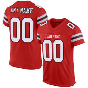 Maillot de football américain personnalisé pour adulte, coupe classique, unisexe, col en V, sans manches, 100 % maille, évacuation de l'humidité, impression par sublimation, nom de l'équipe - Product Image 6
