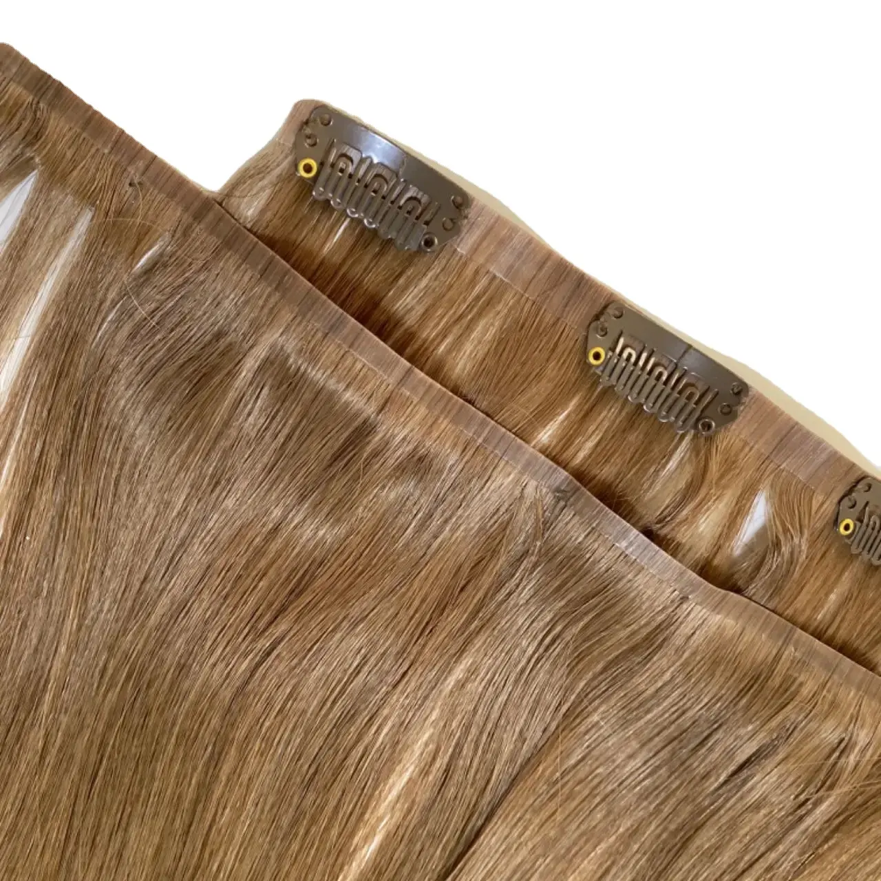 Salon Kwaliteit Naadloze Clip In Haar Dubbel Getekend 100% Maagdelijke Natuurlijke Menselijk Haar Clip In Hair Extensions Genie Inslag
