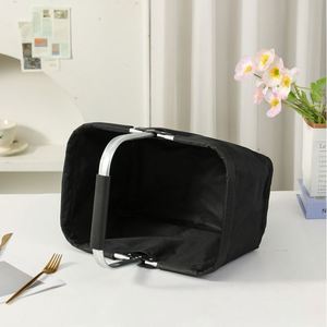 Panier de courses pliable en tissu Oxford, sac fourre-tout pour fruits et légumes, idéal pour supermarché, camping et pique-nique - Product Image 5