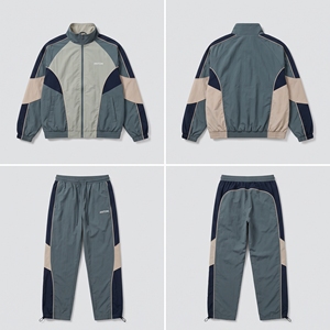 Custom Streetwear Windbreaker <b>Tracksuit</b> Set <b>90s</b> Vintage Color Block Nylon Wholesale - Product Image 4