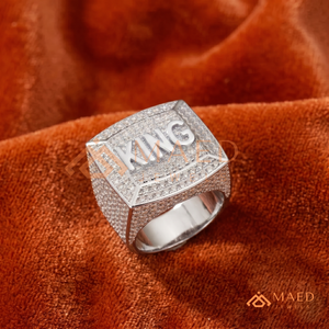<b>Mens</b> <b>Silver</b> Tone Moissanite Diamond Square <b>Ring</b> Hip Hop Statement Jewelry Fashion <b>Ring</b> for <b>Men</b> Modern - Product Image 5