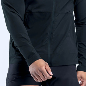 Top Selling OEM Custom Logo Black Full Zip Up Men's <b>Jackets</b> Breathable Lightweight Polyester Fabric Gym <b>Workout</b> <b>Jacket</b> For Men - Product Image 5